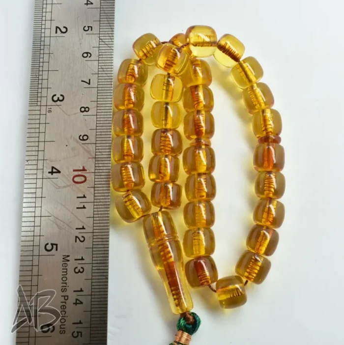 تسبیح سندلوس بودار 33 دانه اصل کد 1154 کپسولی کوتاه طرح قدیم آقابزرگ - Image 7