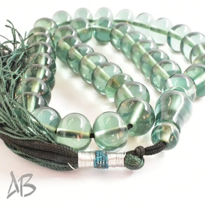 تسبیح سندلوس 35 دانه کد 1158 بودار تراش چرتکه‌ای درشت آقابزرگ - Image 7