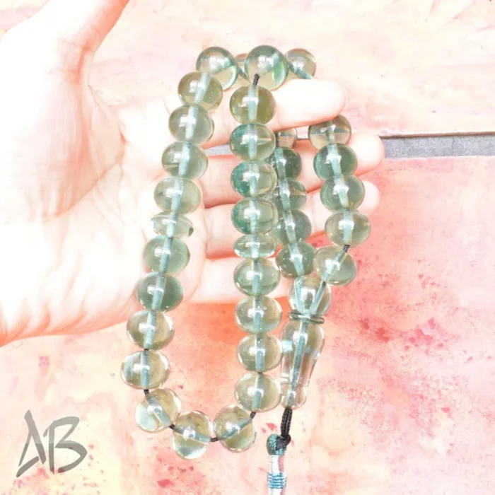 تسبیح سندلوس 35 دانه کد 1158 بودار تراش چرتکه‌ای درشت آقابزرگ - Image 8