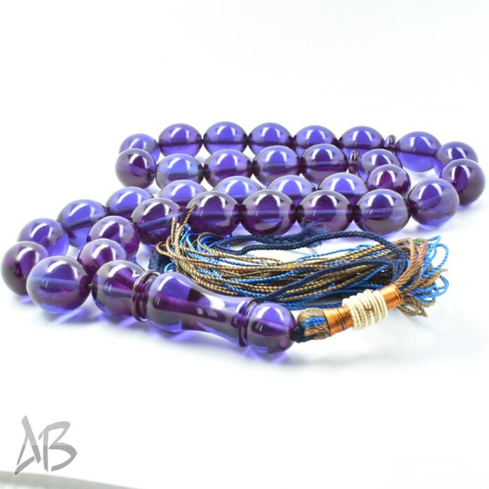 تسبیح سندلوس 33 دانه اصل بودار کد 1169 تخم‌مرغی خوشرنگ آقابزرگ - Image 4