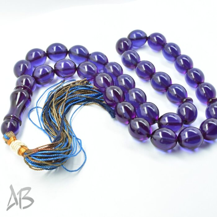 تسبیح سندلوس 33 دانه اصل بودار کد 1169 تخم‌مرغی خوشرنگ آقابزرگ - Image 5