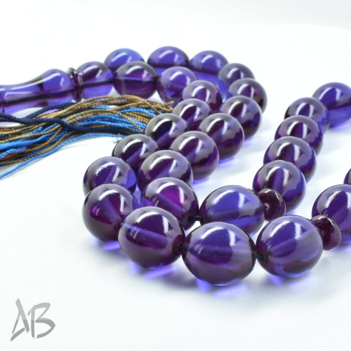 تسبیح سندلوس 33 دانه اصل بودار کد 1169 تخم‌مرغی خوشرنگ آقابزرگ - Image 6