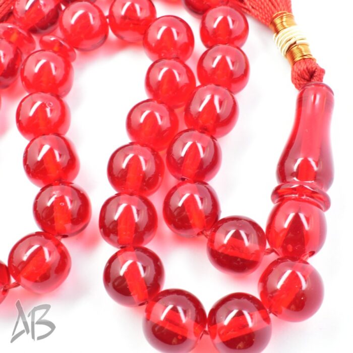 تسبیح سندلوس 33 دانه بودار گرد قرمز جذاب کد 1174 آقابزرگ - Image 5