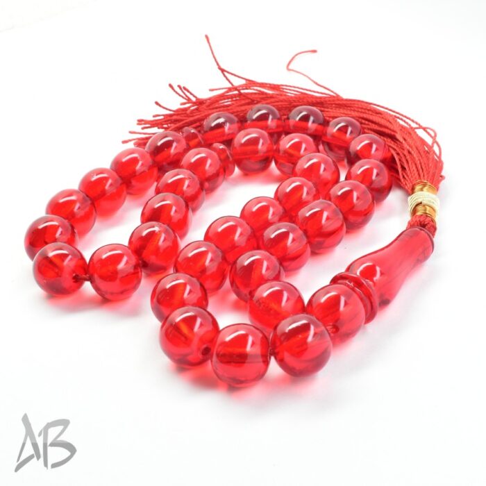 تسبیح سندلوس 33 دانه بودار گرد قرمز جذاب کد 1174 آقابزرگ - Image 6