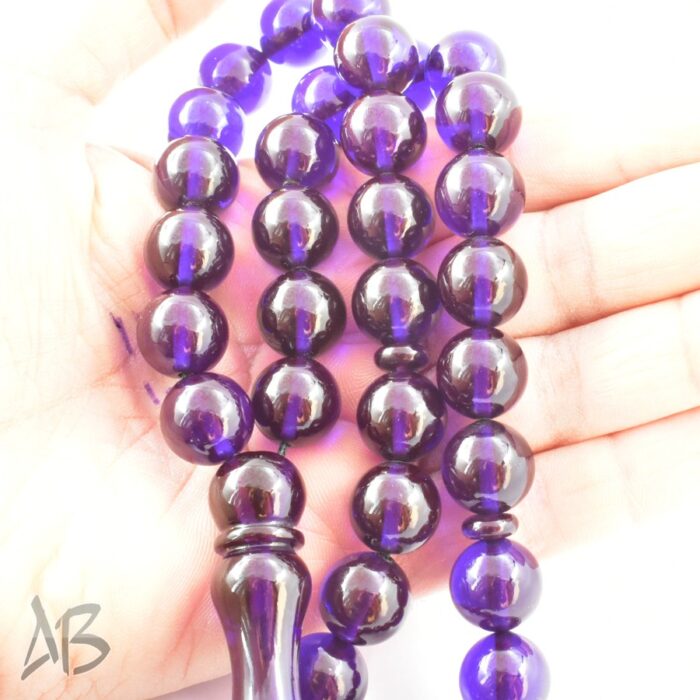 تسبیح سندلوس 35 دانه کد 1177 بودار گرد آبی شکیل آقابزرگ - Image 3