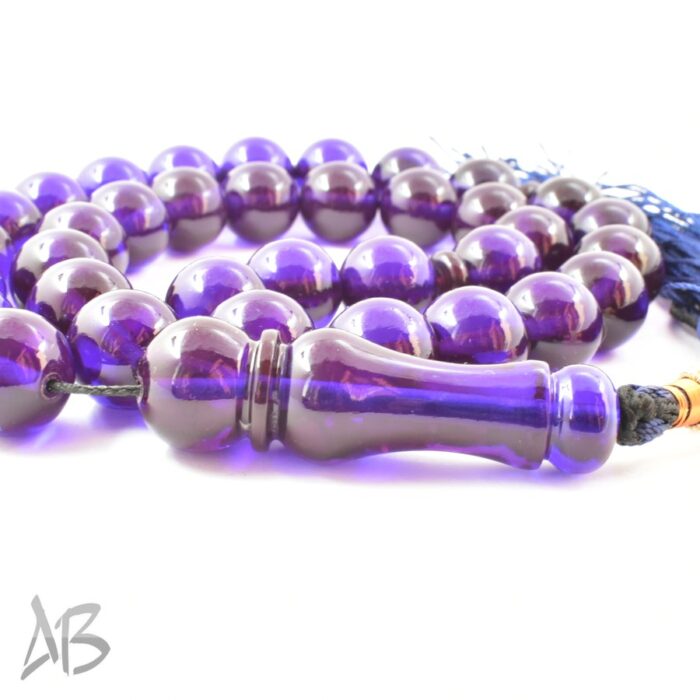 تسبیح سندلوس 35 دانه کد 1177 بودار گرد آبی شکیل آقابزرگ - Image 4