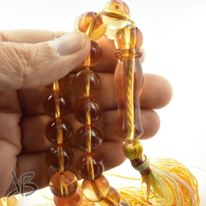 تسبیح سندلوس 33 دانه بودار گرد خوشرنگ سایز 12 کد 1180 آقابزرگ - Image 4