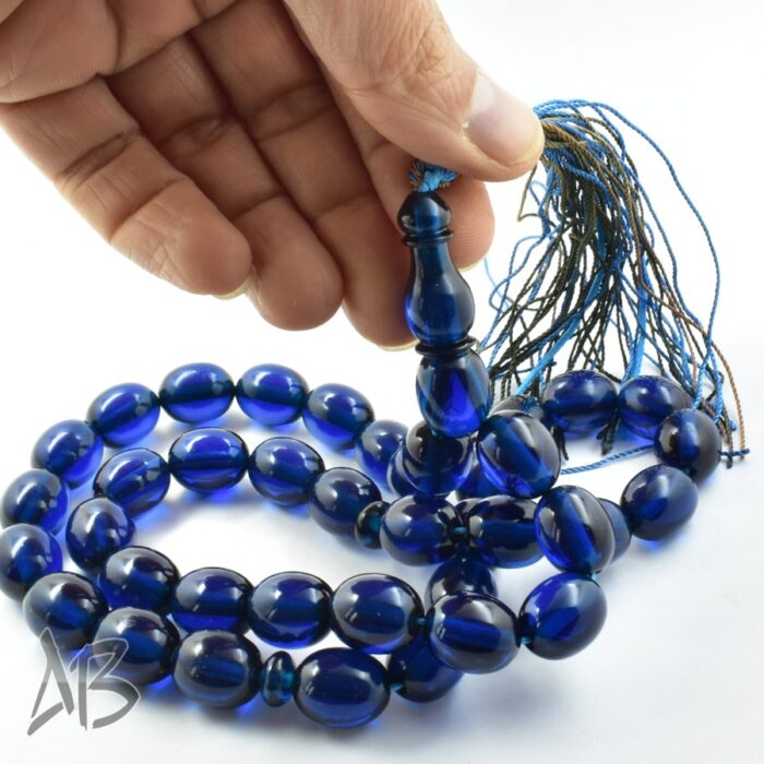 تسبیح سندلوس 39 دانه بیضی خوشرنگ و شکیل سایز 12 در 15 کد 1182 آقابزرگ - Image 4