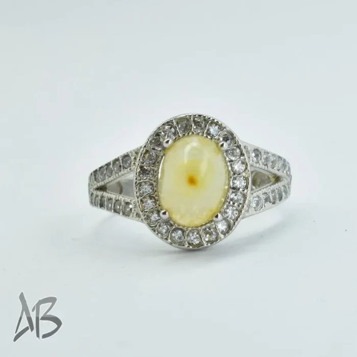 انگشتر نقره زنانه نگین باباقوری چشم نظر عیار 925 یک چشم و جذاب کد 699 - Image 7