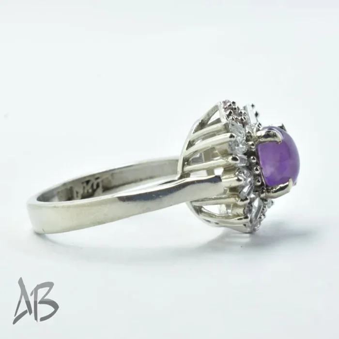 انگشتر نقره زنانه آمتیست (آماتیست) اصل نگین دامله آقابزرگ Am10 - Image 7