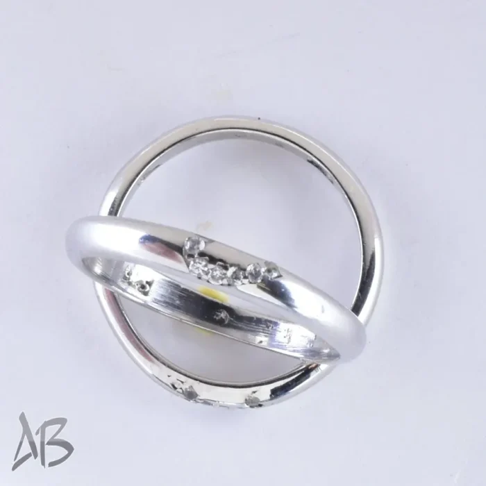 حلقه ست نقره طرح جدید و شیک مناسب ازدواج، نامزدی، با لایه رودیوم آقابزرگ کد Set16 - Image 3