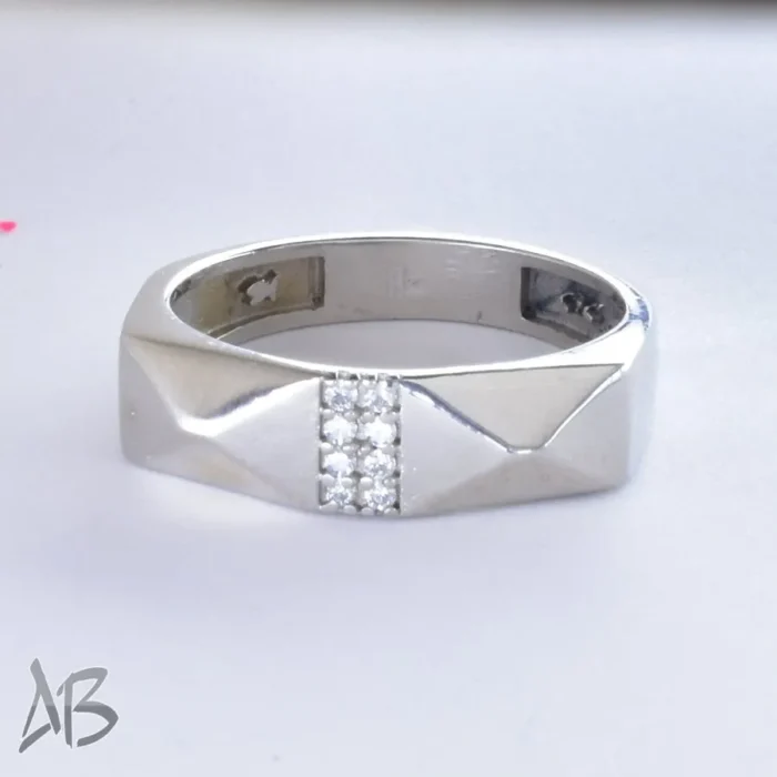 حلقه نقره جدید با طراحی امروزی چند وجهی بسیار زیبا کد Set11 تک آقابزرگ - Image 8