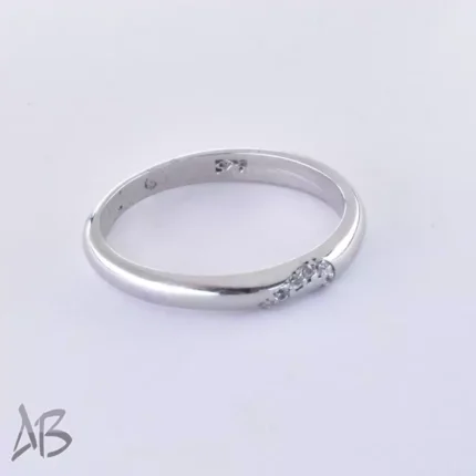 حلقه نقره با نگین ریز