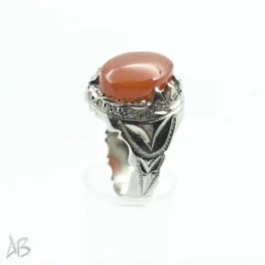 انگشتر نقره مردانه دست ساز عقیق یمنی