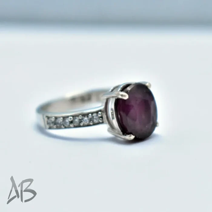 انگشتر  زنانه نقره یاقوت سرخ نفیس و خوشرنگ اصل و معدنی کد 319 آقابزرگ - Image 12