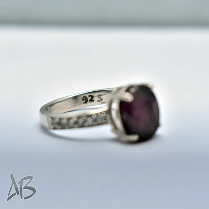 انگشتر  زنانه نقره یاقوت سرخ نفیس و خوشرنگ اصل و معدنی کد 319 آقابزرگ - Image 11