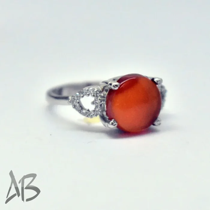 انگشتر نقره زنانه عقیق یمنی اصل سایز 59 کد 338 آقابزرگ - Image 7