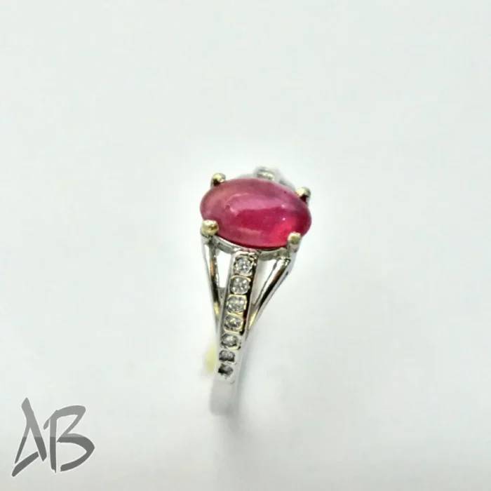 انگشتر نقره زنانه یاقوت صورتی جواهر آفریقایی اصل آقابزرگ کد 351 - Image 5