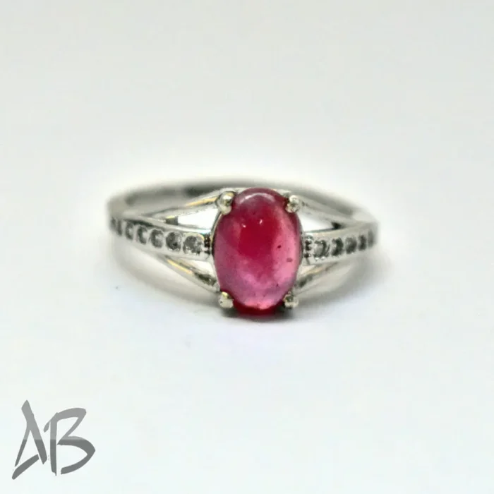 انگشتر نقره زنانه یاقوت صورتی جواهر آفریقایی اصل آقابزرگ کد 351 - Image 7