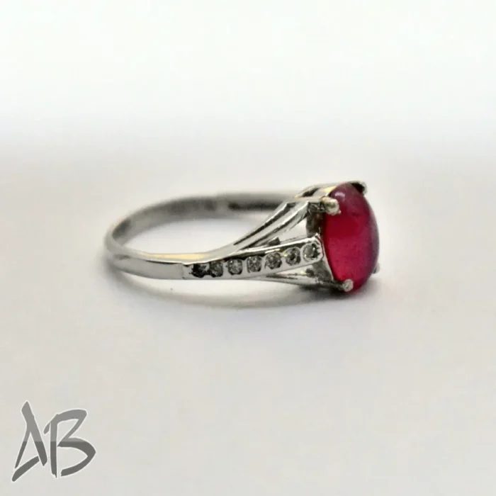 انگشتر نقره زنانه یاقوت صورتی جواهر آفریقایی اصل آقابزرگ کد 351 - Image 8