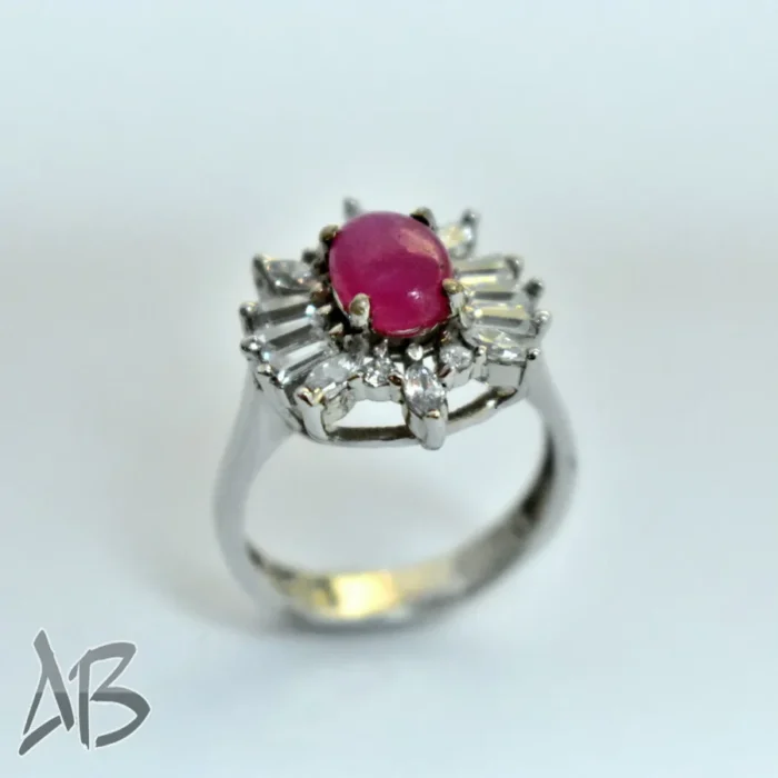 انگشتر نقره زنانه یاقوت صورتی آفریقایی سنگ معدنی اصل آقابزرگ کد 353 - Image 3