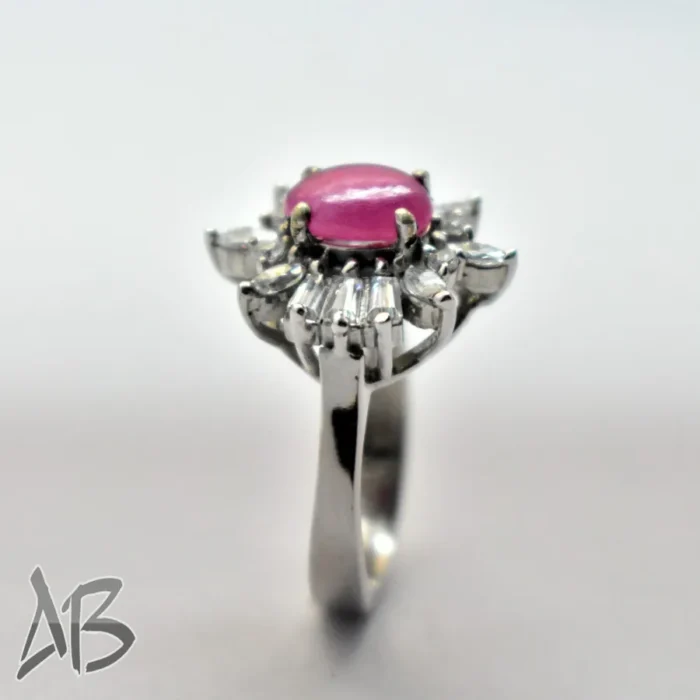 انگشتر نقره زنانه یاقوت صورتی آفریقایی سنگ معدنی اصل آقابزرگ کد 353 - Image 4