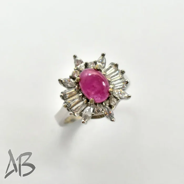 انگشتر نقره زنانه یاقوت صورتی آفریقایی سنگ معدنی اصل آقابزرگ کد 353 - Image 6