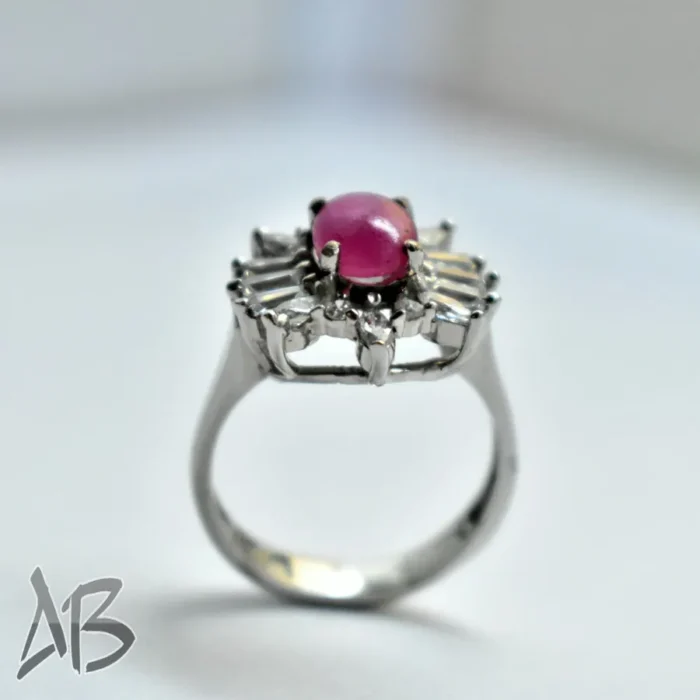 انگشتر نقره زنانه یاقوت صورتی آفریقایی سنگ معدنی اصل آقابزرگ کد 353 - Image 7