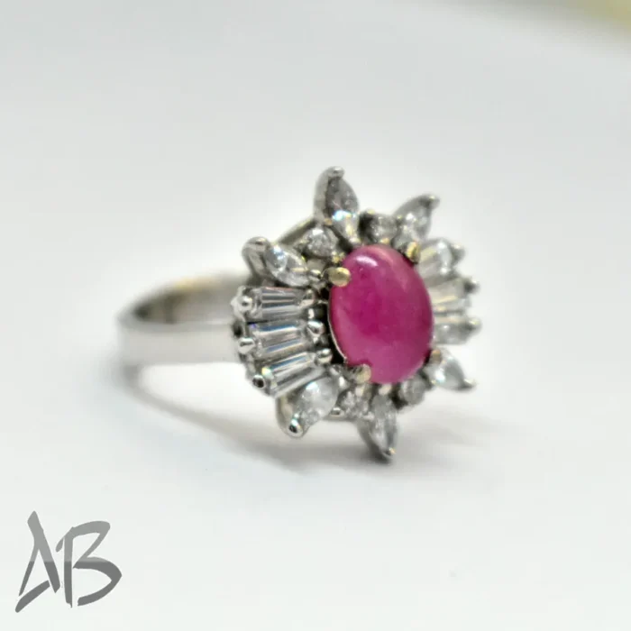 انگشتر نقره زنانه یاقوت صورتی آفریقایی سنگ معدنی اصل آقابزرگ کد 353 - Image 8