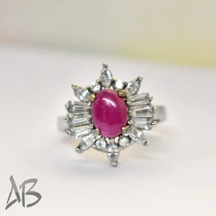 انگشتر نقره زنانه یاقوت صورتی آفریقایی سنگ معدنی اصل آقابزرگ کد 353 - Image 10