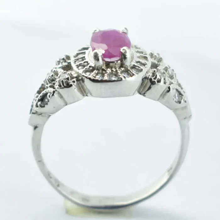 انگشتر نقره زنانه یاقوت صورتی جواهر آفریقایی اصل آقابزرگ کد 355 - Image 5