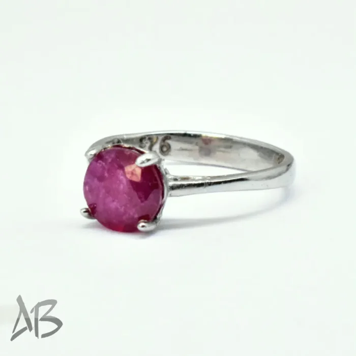 انگشتر  زنانه نقره یاقوت سرخ درجه یک دانه اناری معدنی کد 369 آقابزرگ - Image 7