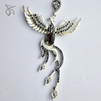 مدالی گردنبند اسموکی کوارتز