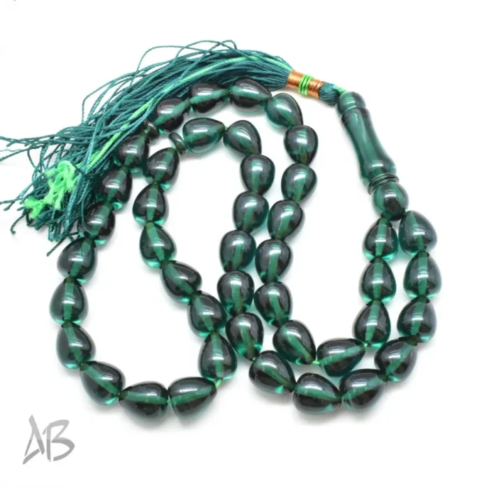 تسبیح سندلوس اصل بودار 43 دانه تراش اشکی خوشدست و خوشرنگ کد 1186 - Image 3