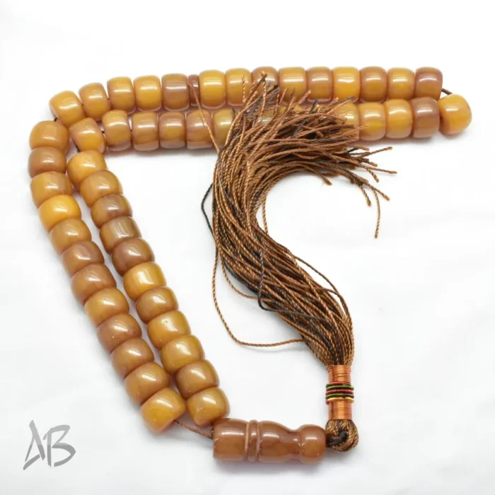 تسبیح سندلوس 51 دانه اصل بودار تراش قیچی کد 1187 آقابزرگ - Image 4