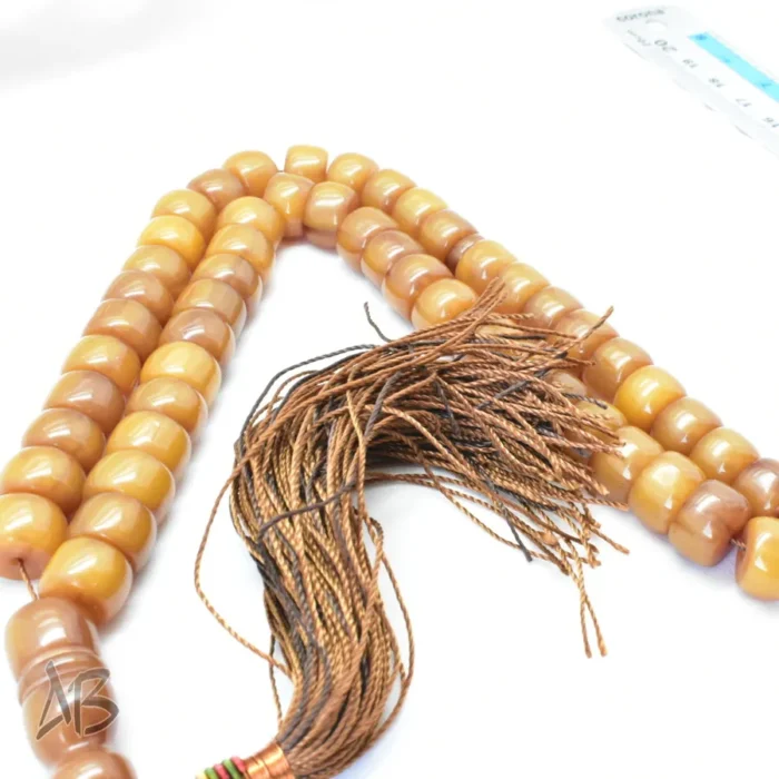 تسبیح سندلوس 51 دانه اصل بودار تراش قیچی کد 1187 آقابزرگ - Image 5