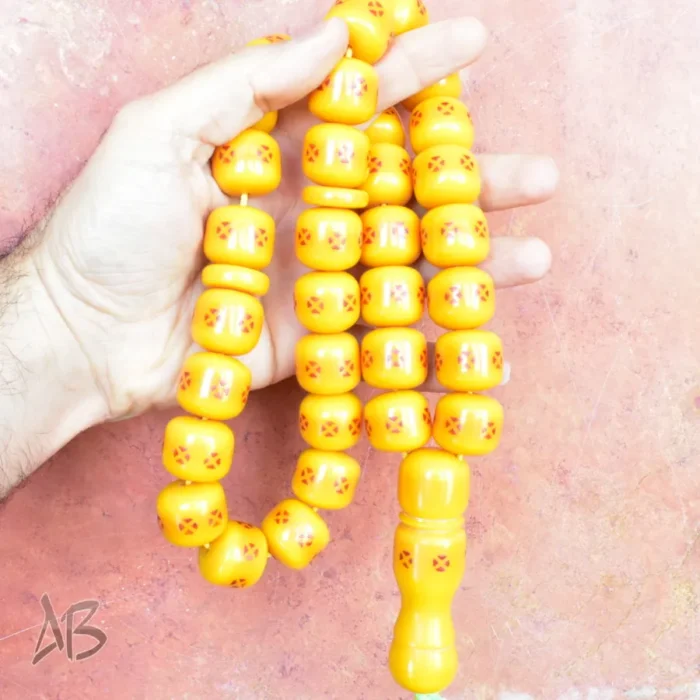 تسبیح سندلوس بودار 33 دانه اصل داغ‌دار کد 1188 کپسولی درشت و سنگین - Image 3