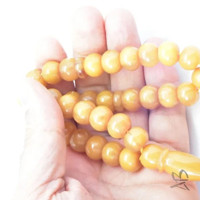 تسبیح سندلوس 33 دانه بودار چرتکه‌ای قیچی‌برخوشرنگ کد 1195 آقابزرگ - Image 3