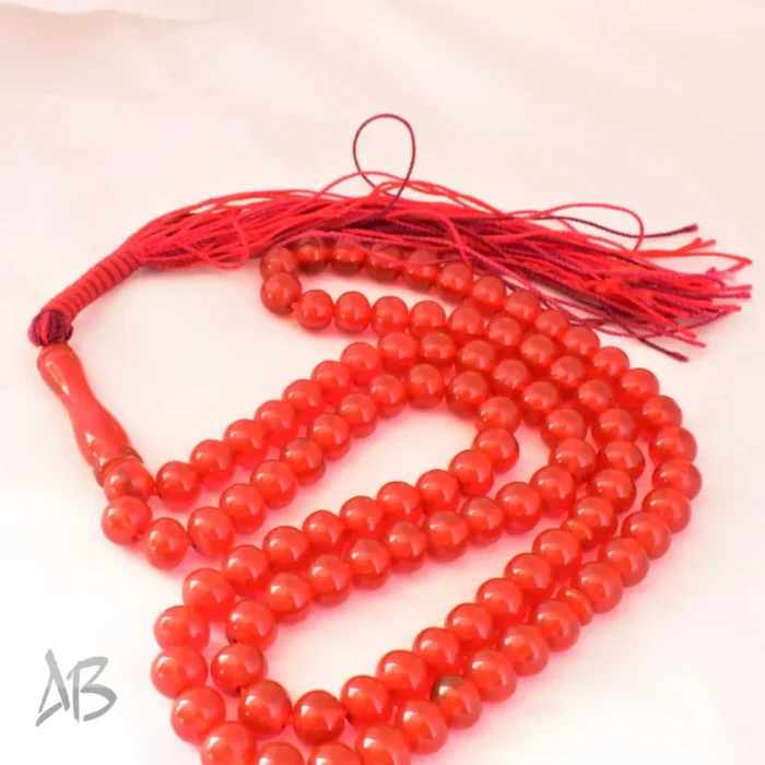 تسبیح سندلوس 100 دانه (101 دانه) کد 1202 بودار گرد قرمز سایز 7 - Image 5