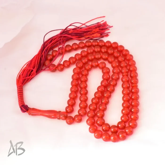 تسبیح سندلوس 100 دانه (101 دانه) کد 1202 بودار گرد قرمز سایز 7 - Image 7