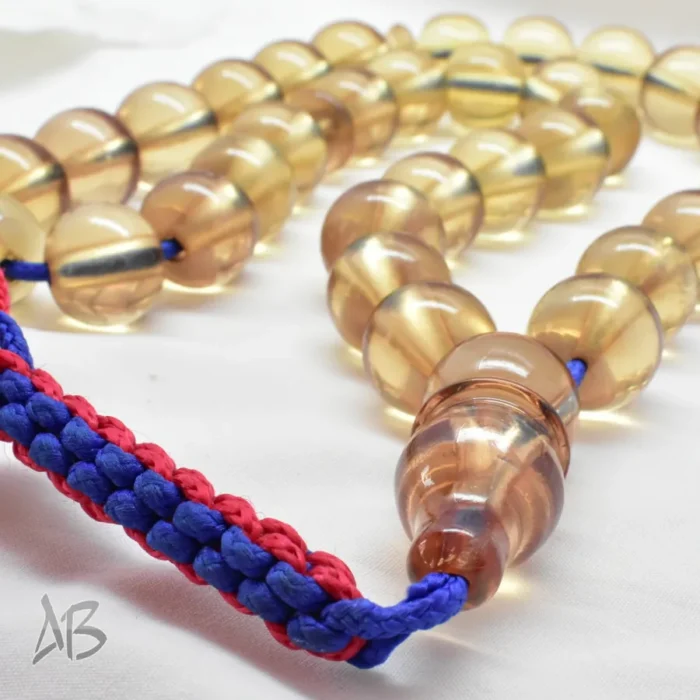 تسبیح سندلوس 33 دانه بودار تراش مرغوب کردستان سایز 15 در 17 کد 1206 آقابزرگ - Image 5