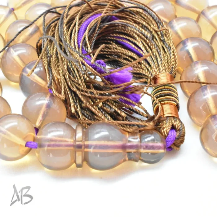 تسبیح سندلوس 33 دانه اصل بودار کد 1207 تراش شلغمی تراش مرغوب کردستان سایز 12 در 14 - Image 10