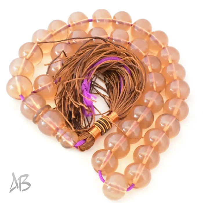 تسبیح سندلوس 33 دانه اصل بودار کد 1207 تراش شلغمی تراش مرغوب کردستان سایز 12 در 14 - Image 3