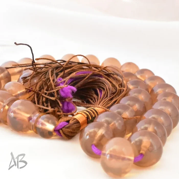 تسبیح سندلوس 33 دانه اصل بودار کد 1207 تراش شلغمی تراش مرغوب کردستان سایز 12 در 14 - Image 4