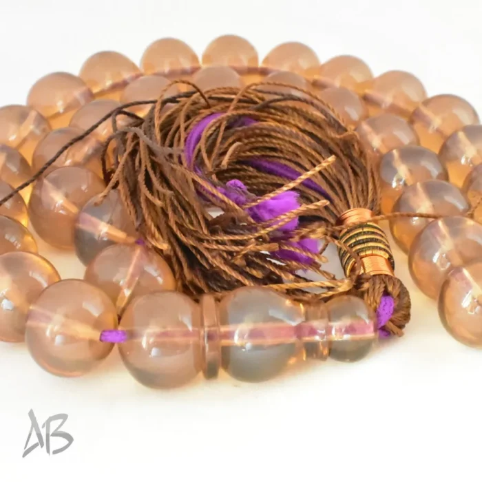 تسبیح سندلوس 33 دانه اصل بودار کد 1207 تراش شلغمی تراش مرغوب کردستان سایز 12 در 14 - Image 8