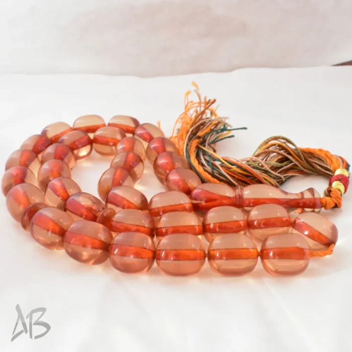 تسبیح سندلوس بودار 33 دانه اصل کد 1208 استوانه‌ای خوش‌تراش و خوشرنگ آقابزرگ - Image 7