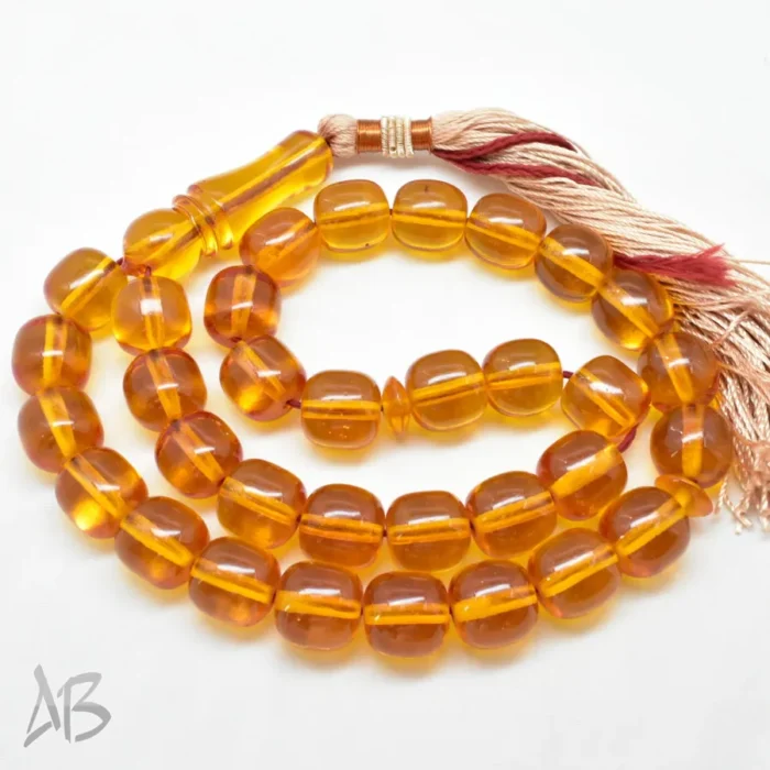 تسبیح سندلوس بودار 33 دانه اصل کد 1209 استوانه‌ای خوشرنگ آقابزرگ - Image 4