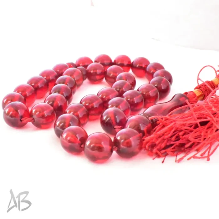 تسبیح سندلوس 33 دانه بودار آلمانی تراش هنگ کنگ سایز 13 کد 1212 آقابزرگ - Image 5