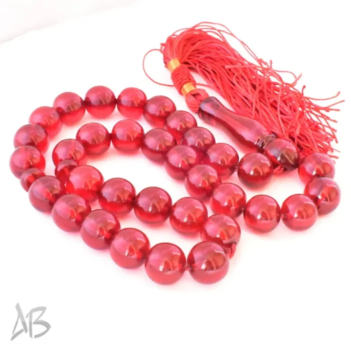 تسبیح سندلوس 33 دانه بودار آلمانی تراش هنگ کنگ سایز 13 کد 1212 آقابزرگ - Image 6