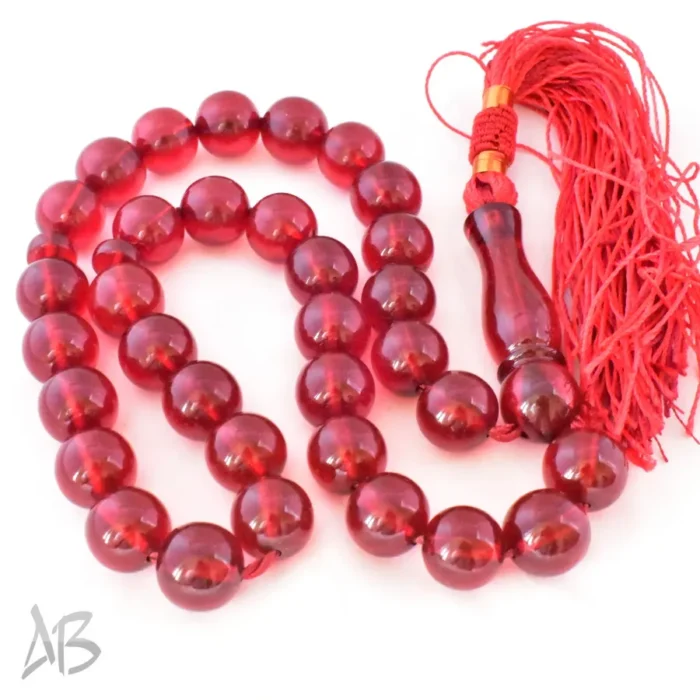 تسبیح سندلوس 33 دانه بودار آلمانی تراش هنگ کنگ سایز 13 کد 1212 آقابزرگ - Image 7